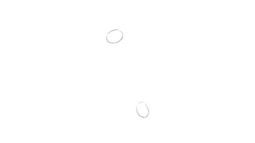 step 1 to draw a hibiscus flower