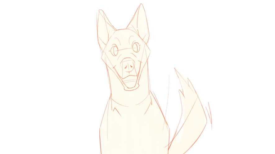 how to draw a husky dog step 3