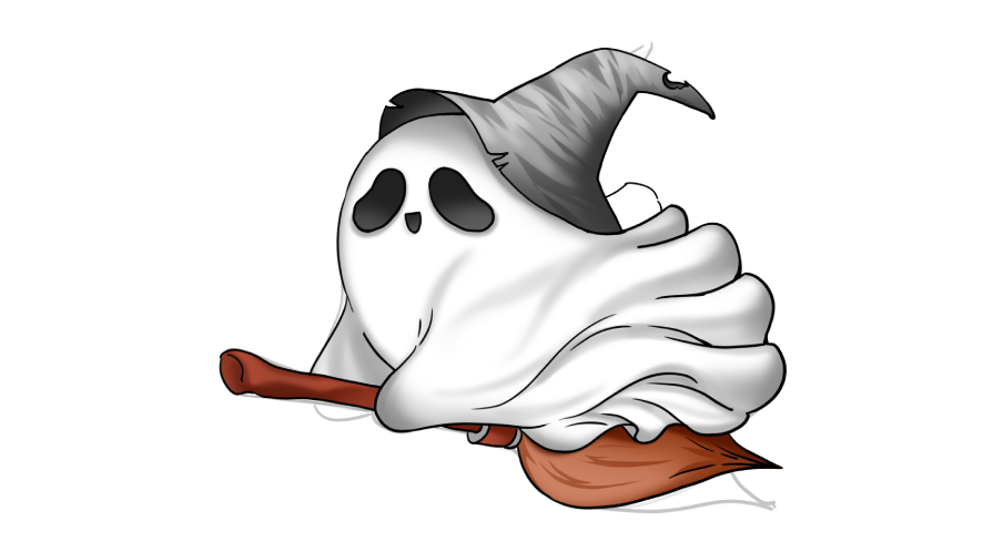 Step 4: Deepening shadows and adding details to make the ghost more realistic