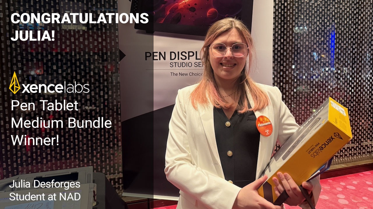Xencelabs gives a huge congratulations to graduate Julia Desforges, who walked away with Xencelabs Pen Tablet Medium Bundle giveaway